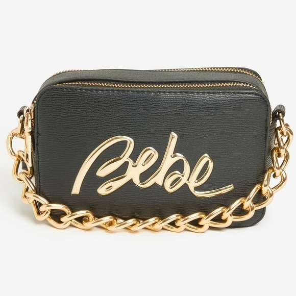 bebe Handbags - Bebe Gianna Textured Camera Bag with Crossbody Strap BG10